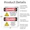 Signmission Hot Surface Sign, 10 in H x 7 in W, Aluminum, Hot Work In Progress Keep Out Bilingual OS-2PACK-DS-A-710-VS-1365 - alternate 7